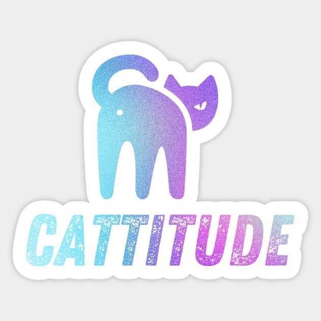 Cattitude Sticker by MeowtakuShop